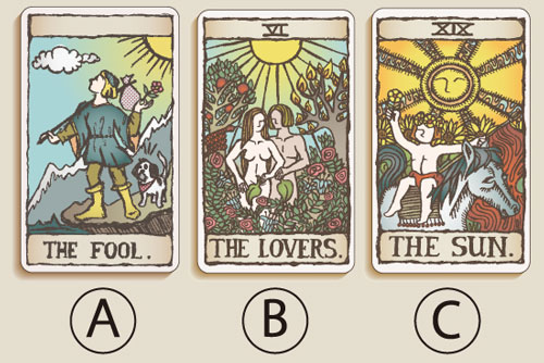 【タロット占い】太陽が描かれた3枚のカード、選んだ1枚でわかるあなたの理想の人生観