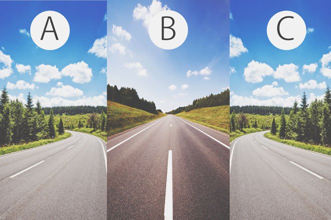 【心理テスト】右・左・真ん中、どの道を進む？　答えでわかるあなたの未来の方向性
