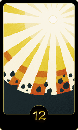水晶玉子オリエンタルタロット『炎天』のカード