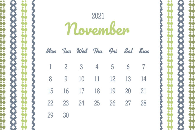 11月の開運日カレンダー