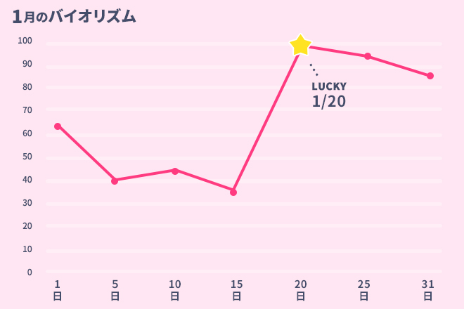 運命数「2」1月のバイオリズム占い